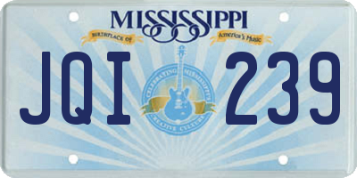 MS license plate JQI239