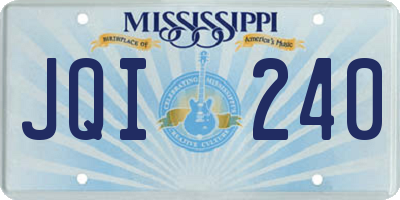 MS license plate JQI240
