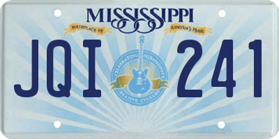 MS license plate JQI241