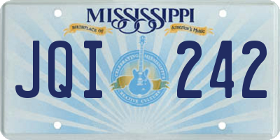 MS license plate JQI242
