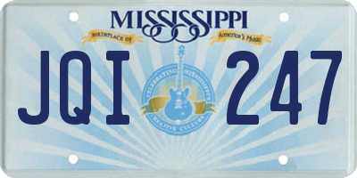 MS license plate JQI247