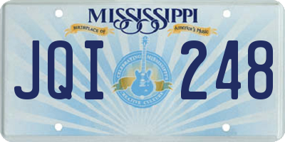 MS license plate JQI248