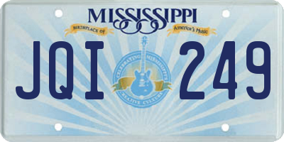 MS license plate JQI249