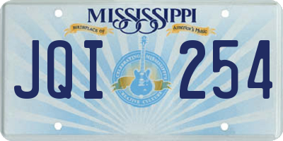 MS license plate JQI254