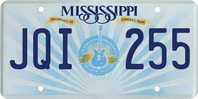 MS license plate JQI255
