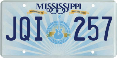 MS license plate JQI257