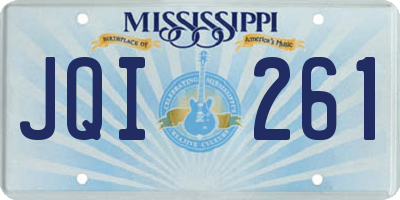 MS license plate JQI261