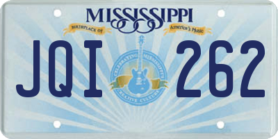MS license plate JQI262