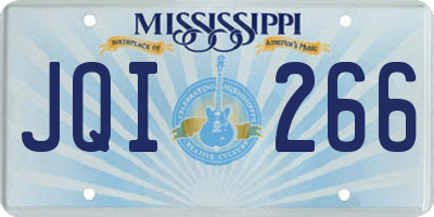 MS license plate JQI266