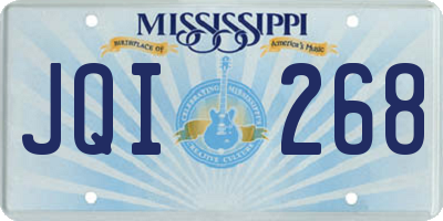 MS license plate JQI268