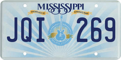 MS license plate JQI269