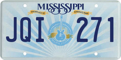 MS license plate JQI271