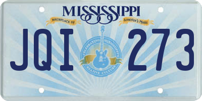 MS license plate JQI273