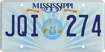 MS license plate JQI274