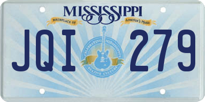 MS license plate JQI279