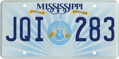 MS license plate JQI283