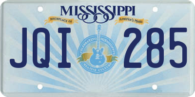MS license plate JQI285
