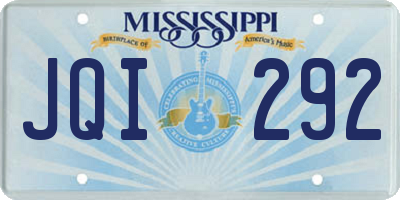 MS license plate JQI292