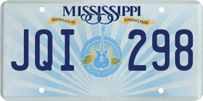 MS license plate JQI298
