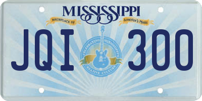 MS license plate JQI300