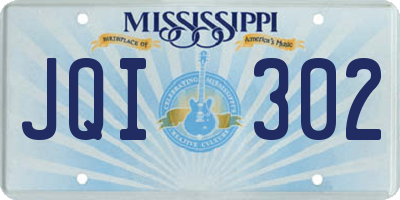 MS license plate JQI302