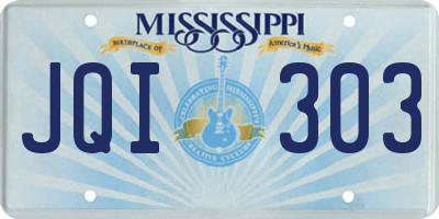 MS license plate JQI303