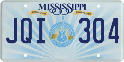 MS license plate JQI304