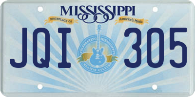 MS license plate JQI305