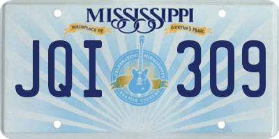 MS license plate JQI309