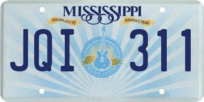 MS license plate JQI311