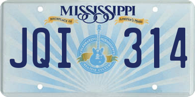 MS license plate JQI314