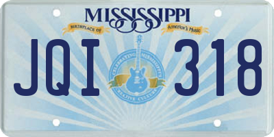 MS license plate JQI318