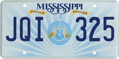 MS license plate JQI325