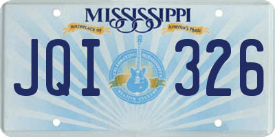 MS license plate JQI326