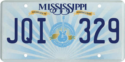 MS license plate JQI329