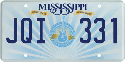 MS license plate JQI331