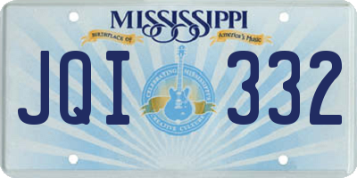 MS license plate JQI332