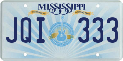 MS license plate JQI333