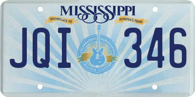 MS license plate JQI346