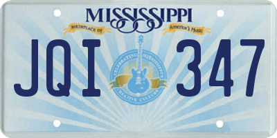 MS license plate JQI347