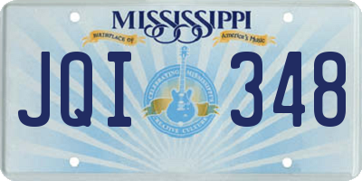 MS license plate JQI348