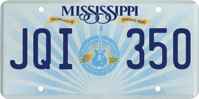 MS license plate JQI350