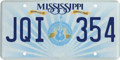 MS license plate JQI354