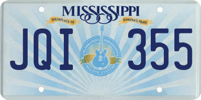 MS license plate JQI355