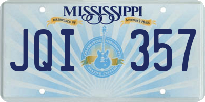 MS license plate JQI357