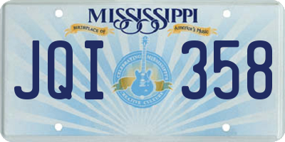 MS license plate JQI358