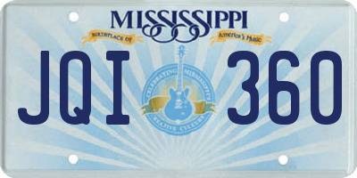 MS license plate JQI360
