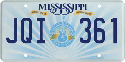 MS license plate JQI361
