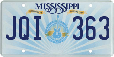 MS license plate JQI363