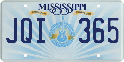 MS license plate JQI365